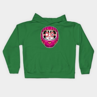 daruma doll pink Kids Hoodie